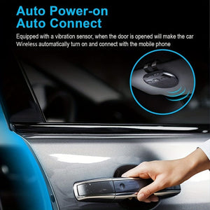 Planet Gates Black Wireless Car Kit: Hands-Free Speakerphone, MP3 Music Player, Auto Power On & Dual Phone Connectivity