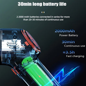 Planet Gates Black Wireless Car Vacuum Cleaner Handheld Electric Cleaning Tool Strong Suction For Home & Car Use Mini Portable Car Vacuum Cleaner Pet Hair Cleaner