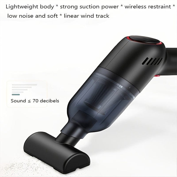 Planet Gates Black Wireless Car Vacuum Cleaner Handheld Electric Cleaning Tool Strong Suction For Home & Car Use Mini Portable Car Vacuum Cleaner Pet Hair Cleaner