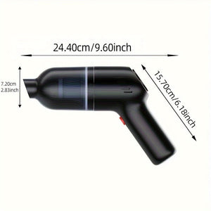 Planet Gates Black Wireless Car Vacuum Cleaner Handheld Electric Cleaning Tool Strong Suction For Home & Car Use Mini Portable Car Vacuum Cleaner Pet Hair Cleaner