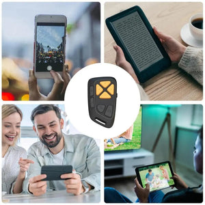 Planet Gates black Wireless Remote Control Bluetooth-Compatible Page Turner Camera Photo and Video Clicker for Most Of Smartphone