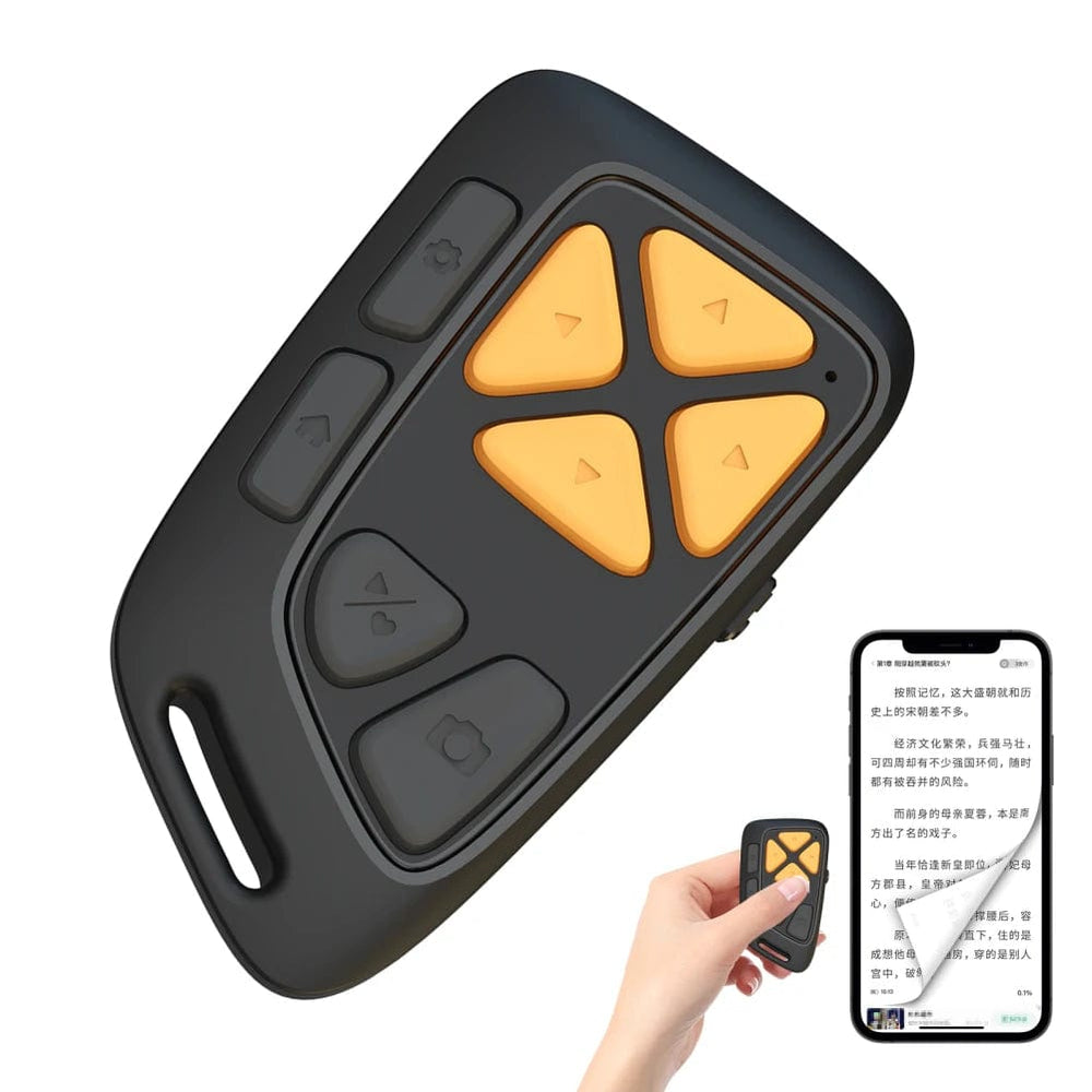 Planet Gates black Wireless Remote Control Bluetooth-Compatible Page Turner Camera Photo and Video Clicker for Most Of Smartphone