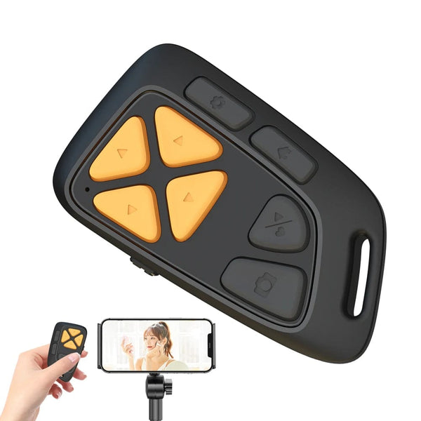 Planet Gates black Wireless Remote Control Bluetooth-Compatible Page Turner Camera Photo and Video Clicker for Most Of Smartphone