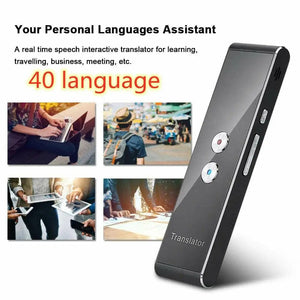 Planet Gates black Wireless Voice Translate 40 Languages Multi Smart Instant Translated 2 Way Real Time Voice Translator for Business Travel Study