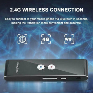 Planet Gates black Wireless Voice Translate 40 Languages Multi Smart Instant Translated 2 Way Real Time Voice Translator for Business Travel Study