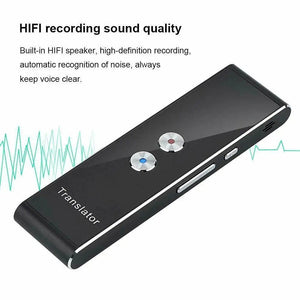 Planet Gates black Wireless Voice Translate 40 Languages Multi Smart Instant Translated 2 Way Real Time Voice Translator for Business Travel Study