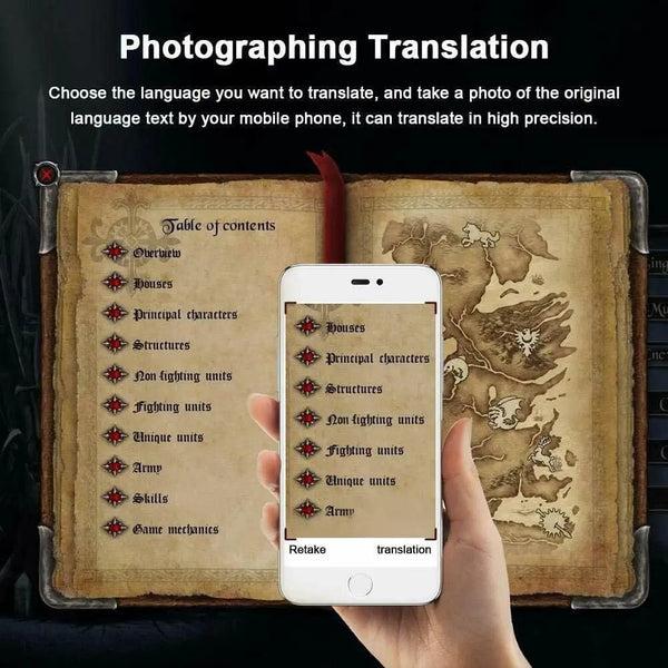 Planet Gates black Wireless Voice Translate 40 Languages Multi Smart Instant Translated 2 Way Real Time Voice Translator for Business Travel Study