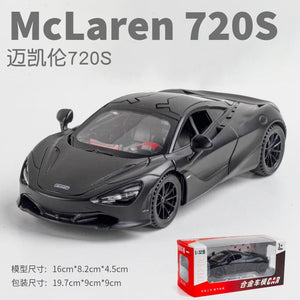 Planet Gates Black With box 1:32 Mclaren 720S Model Alloy Sports Car Limited Edition Metal Car Model Collection Toy Car Children's Birthday Gift A285