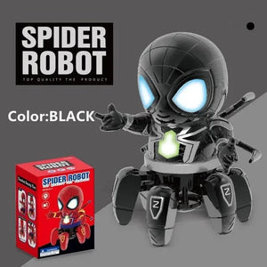 Planet Gates Black / with box Marvel Spider-man Dancing Robot Musical Light Electric Doll Toy Spiderman Action Figures Baby Children Funny Birthday Gifts