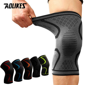 Planet Gates Black with Grey / S AOLIKES 1PCS Fitness Running Cycling Knee Support Braces Elastic Nylon Sport Compression Knee Pad Sleeve For Basketball