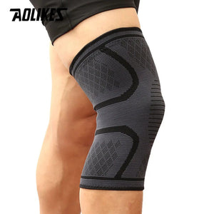 Planet Gates Black with Grey / S AOLIKES 1PCS Fitness Running Cycling Knee Support Braces Elastic Nylon Sport Compression Knee Pad Sleeve For Basketball