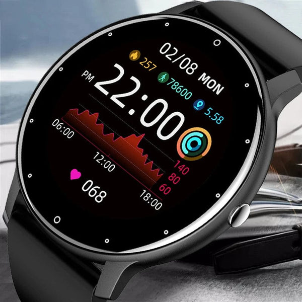 Planet Gates black / with original box Men Smart Watch Full Touch Screen Digital Fitness Tracker IP68 Waterproof Sports Smartwatch for Women Xiaomi Huawei Phones 2023