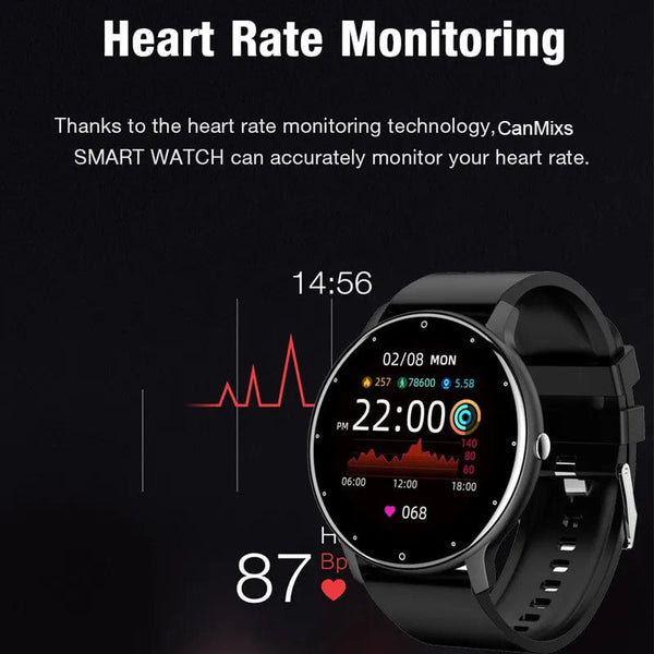 Planet Gates black / with original box Men Smart Watch Full Touch Screen Digital Fitness Tracker IP68 Waterproof Sports Smartwatch for Women Xiaomi Huawei Phones 2023