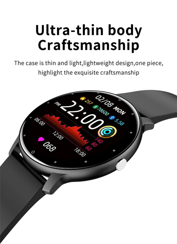 Planet Gates black / with original box Men Smart Watch Full Touch Screen Digital Fitness Tracker IP68 Waterproof Sports Smartwatch for Women Xiaomi Huawei Phones 2023
