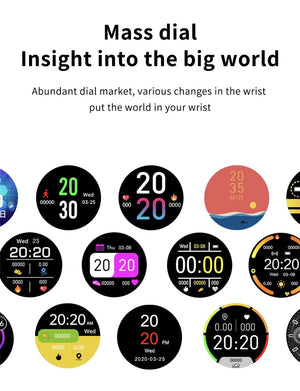 Planet Gates black / with original box Men Smart Watch Full Touch Screen Digital Fitness Tracker IP68 Waterproof Sports Smartwatch for Women Xiaomi Huawei Phones 2023