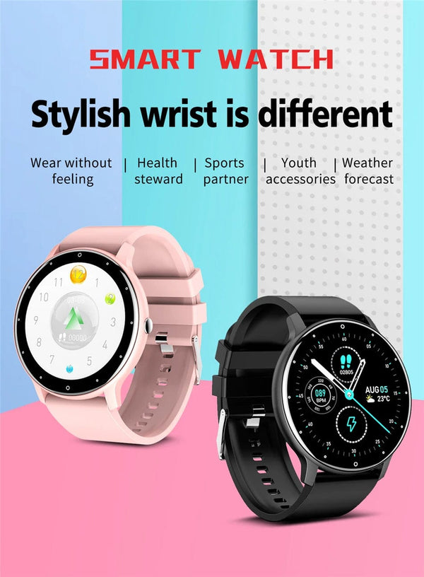 Planet Gates black / with original box Men Smart Watch Full Touch Screen Digital Fitness Tracker IP68 Waterproof Sports Smartwatch for Women Xiaomi Huawei Phones 2023