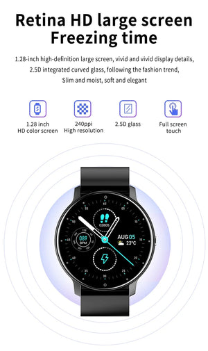 Planet Gates black / with original box Men Smart Watch Full Touch Screen Digital Fitness Tracker IP68 Waterproof Sports Smartwatch for Women Xiaomi Huawei Phones 2023