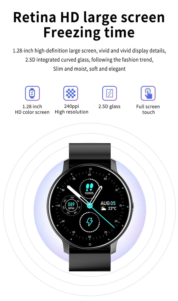 Planet Gates black / with original box Men Smart Watch Full Touch Screen Digital Fitness Tracker IP68 Waterproof Sports Smartwatch for Women Xiaomi Huawei Phones 2023