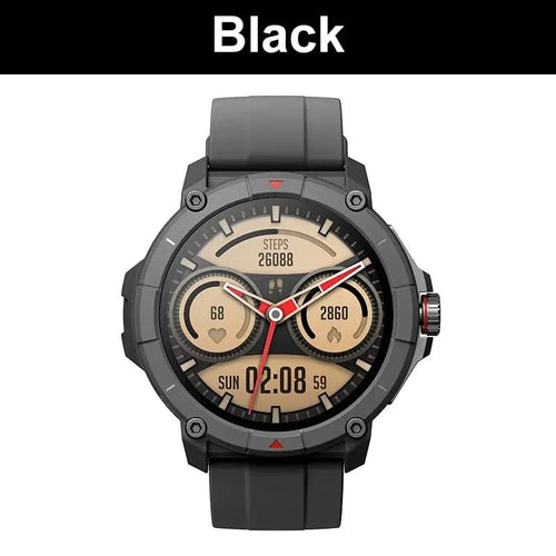 Planet Gates Black [World Premiere]MASX Oasis X Premium GPS Smart Watch Alexa Built-in GPS Hi-Fi Bluetooth Phone Calls Military Grade Sports Watch
