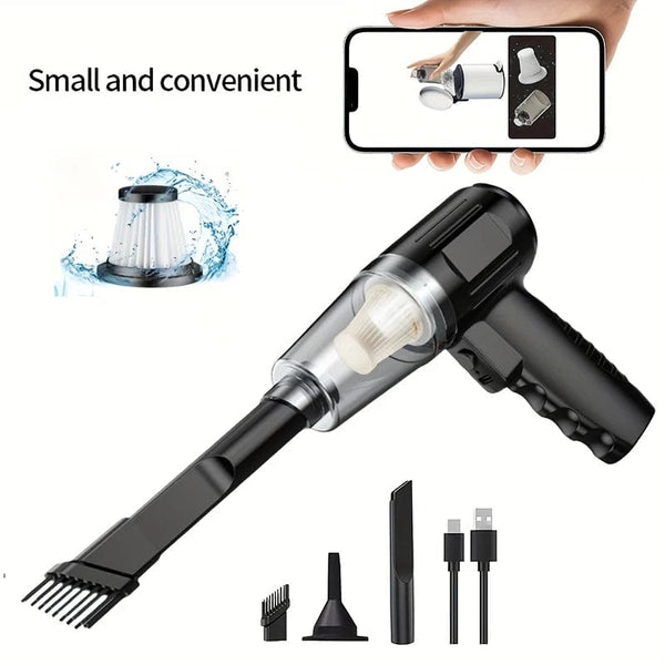 Planet Gates Black Xiaomi 95000PA Wireless Car Vacuum Cleaner Handheld Portable type-C Rechargeable Household Dust Blower Small Pet Hair Suction