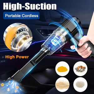 Planet Gates Black Xiaomi 95000PA Wireless Car Vacuum Cleaner Handheld Portable type-C Rechargeable Household Dust Blower Small Pet Hair Suction