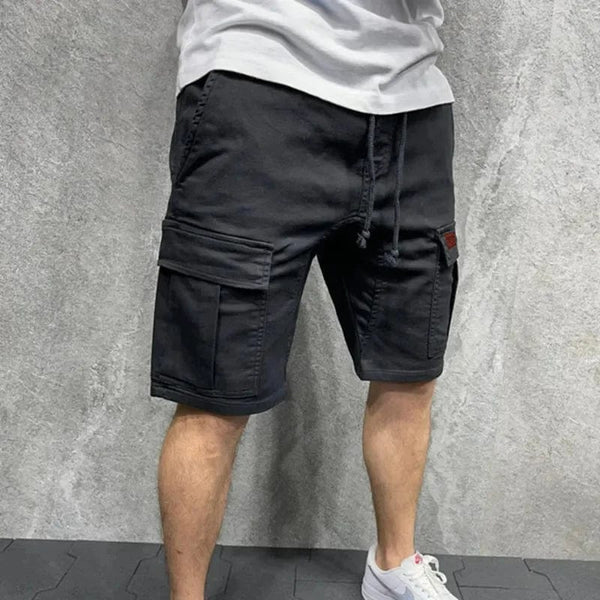 Planet Gates Black / XL / Pack of 1 | CHINA Men's Casual Shorts Men's summer cargo shorts Loose multi-pocket stitching waist drawstring straight barrel