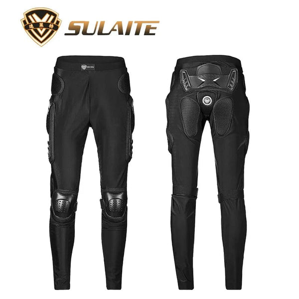 Planet Gates Black / XXXXL SULAITE Motorcycle Armor Trousers Motocross Pants Long Armor Knee Crotch Hip Protection Motorbike Riding Racing Equipment Shorts
