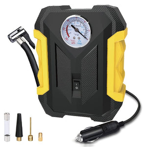 Planet Gates Black + Yellow Carsun Air Compressor For Car Auto Pump Portable Tire Inflator