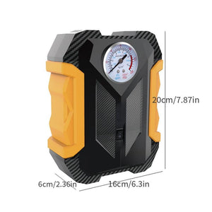 Planet Gates Black + Yellow Carsun Air Compressor For Car Auto Pump Portable Tire Inflator