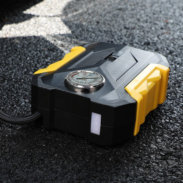Planet Gates Black + Yellow Carsun Air Compressor For Car Auto Pump Portable Tire Inflator