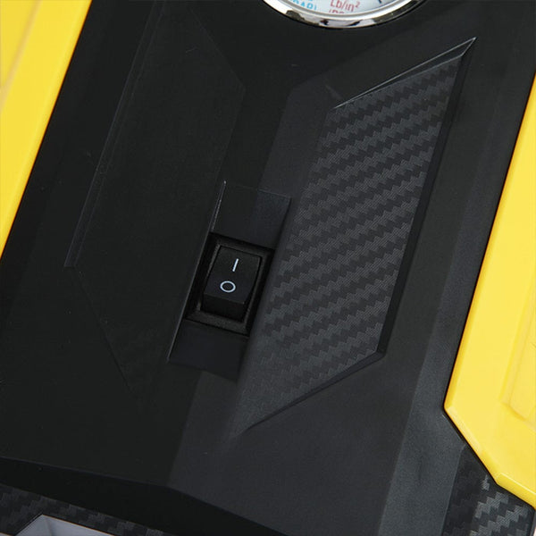 Planet Gates Black + Yellow Carsun Air Compressor For Car Auto Pump Portable Tire Inflator