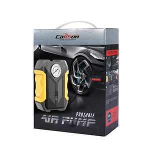 Planet Gates Black + Yellow Carsun Air Compressor For Car Auto Pump Portable Tire Inflator