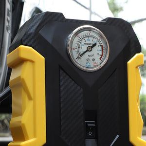Planet Gates Black + Yellow Carsun Air Compressor For Car Auto Pump Portable Tire Inflator
