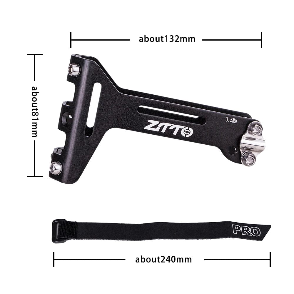 Planet Gates Black ZTTO Bicycle Saddle Bottle Cage Extension Holder Repair Tool Kit Inner Tube Seat Universal Strap Fix Anything On MTB Road Bike