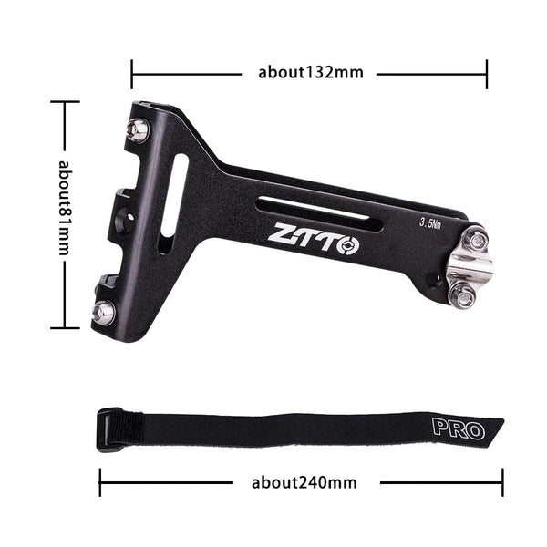 Planet Gates Black ZTTO Bicycle Saddle Bottle Cage Extension Holder Repair Tool Kit Inner Tube Seat Universal Strap Fix Anything On MTB Road Bike