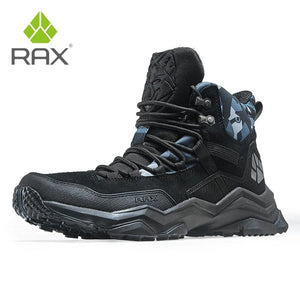 Planet Gates black2(waterproof) / 44 RAX Waterproof Hiking Shoes Men Winter Outdoor Sneakers for Men Snow Boots Plush Mountain Snowboots Outdoor Tourism Jogging Shoe
