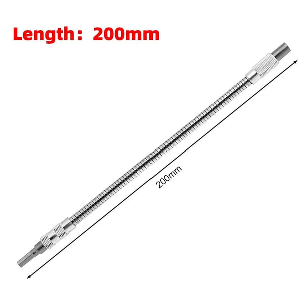 Planet Gates black200MM 150/200/300mm Flexible Shaft Tool Bit Holder Connector Extension Screwdriver Drill Bit Socket Driver Adapter Hex Drill Bit