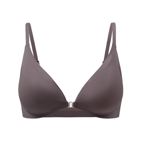 Planet Gates BlackBrown / L Hot Sale Bra with Front Opening Removeable Water Drop Cup Wireless Laser Cut Bra Brasier Para Mujer Women Seamless Bras