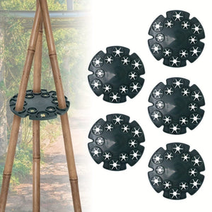 Planet Gates Blackish Green 1 Set, Fixed Frame Plant Retainer Bamboo Disc Flower Pillar Climbing Frame Fruit Support Plant Flower Climbing Vine Pillar Gardening
