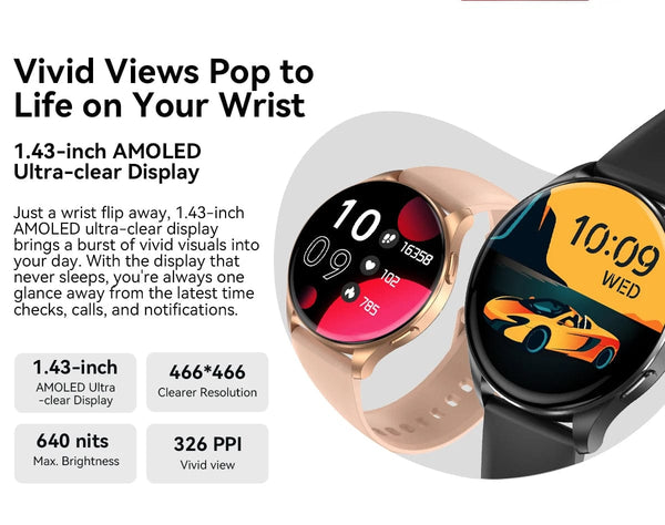 Planet Gates Blackview 2024 New Smartwatch X20 Watch AMOLED Display Hi-Fi Bluetooth Phone Calls Health and Fitness Tracking