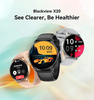 Planet Gates Blackview 2024 New Smartwatch X20 Watch AMOLED Display Hi-Fi Bluetooth Phone Calls Health and Fitness Tracking