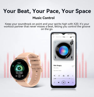 Planet Gates Blackview 2024 New Smartwatch X20 Watch AMOLED Display Hi-Fi Bluetooth Phone Calls Health and Fitness Tracking