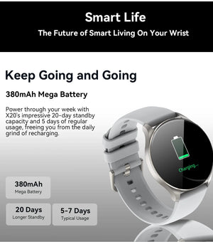 Planet Gates Blackview 2024 New Smartwatch X20 Watch AMOLED Display Hi-Fi Bluetooth Phone Calls Health and Fitness Tracking