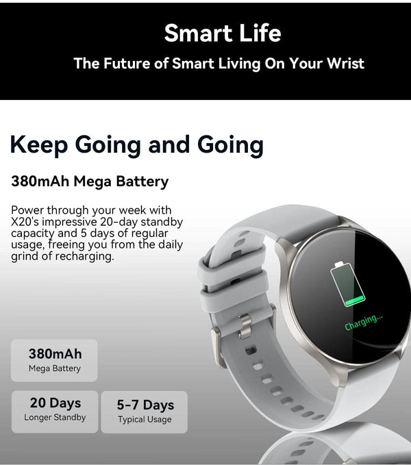 Planet Gates Blackview 2024 New Smartwatch X20 Watch AMOLED Display Hi-Fi Bluetooth Phone Calls Health and Fitness Tracking