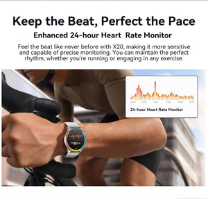 Planet Gates Blackview 2024 New Smartwatch X20 Watch AMOLED Display Hi-Fi Bluetooth Phone Calls Health and Fitness Tracking