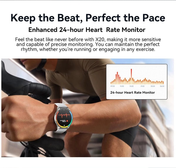 Planet Gates Blackview 2024 New Smartwatch X20 Watch AMOLED Display Hi-Fi Bluetooth Phone Calls Health and Fitness Tracking