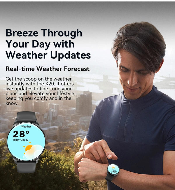 Planet Gates Blackview 2024 New Smartwatch X20 Watch AMOLED Display Hi-Fi Bluetooth Phone Calls Health and Fitness Tracking