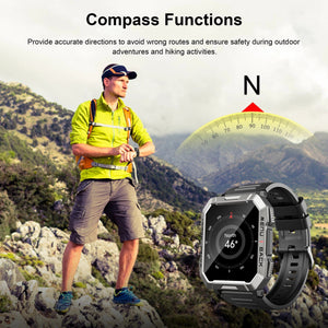 Planet Gates Blackview W60 2024 New Smartwatch 2.01'' HD Display TFT Rugged Smart Watch for Outdoor With Emergency Lighting Bluetooth Calling