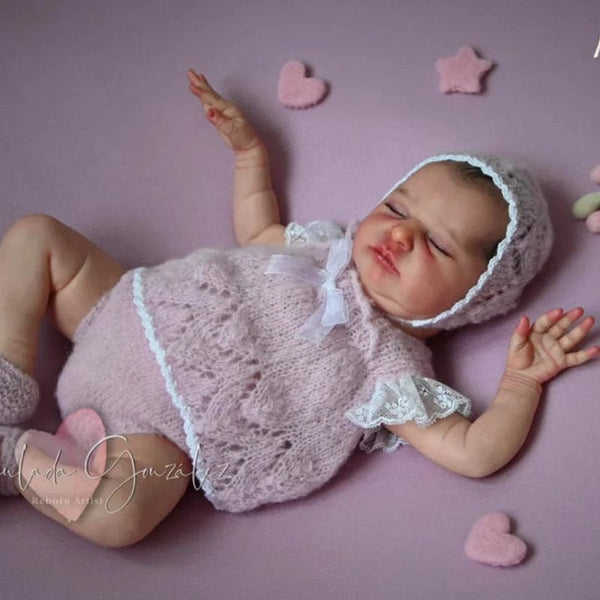 Planet Gates Blank Kit / With Cloth Body New 20.5 Inches Unpainted Reborn Doll Kit Laura With Cloth Body Unfinished Vinyl Blank Reborn Baby Kits Parts