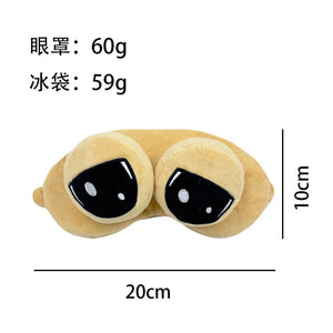 Planet Gates Blinkers The Maw Pou Cotton Slipper Anime Plush Slippers Kawaii Cartoon Soft Stuffed Fluffy Thick Non-slip Shoes Alien Pou Doll Home Indo